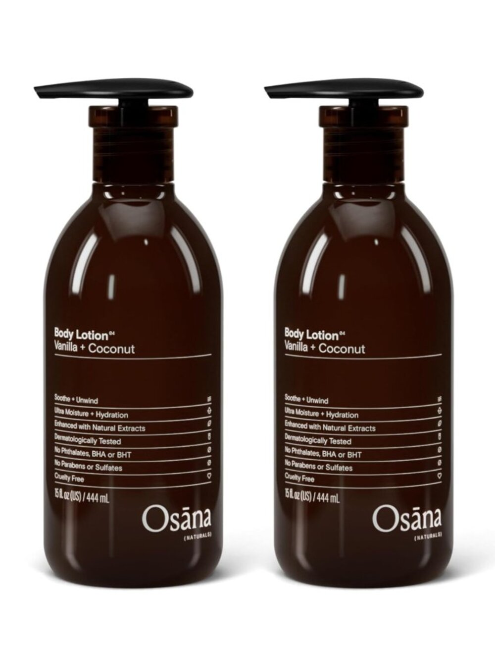 2pc Osana Vanilla Coconut Body Lotion with Shea Butter & Coconut Oil 15oz